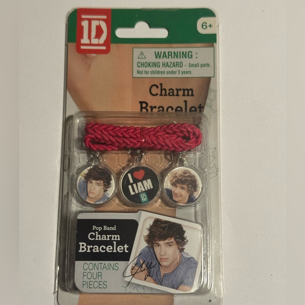 1D Charm Bracelet I Love Liam Charm Bracelet, One Direction, new sealed package